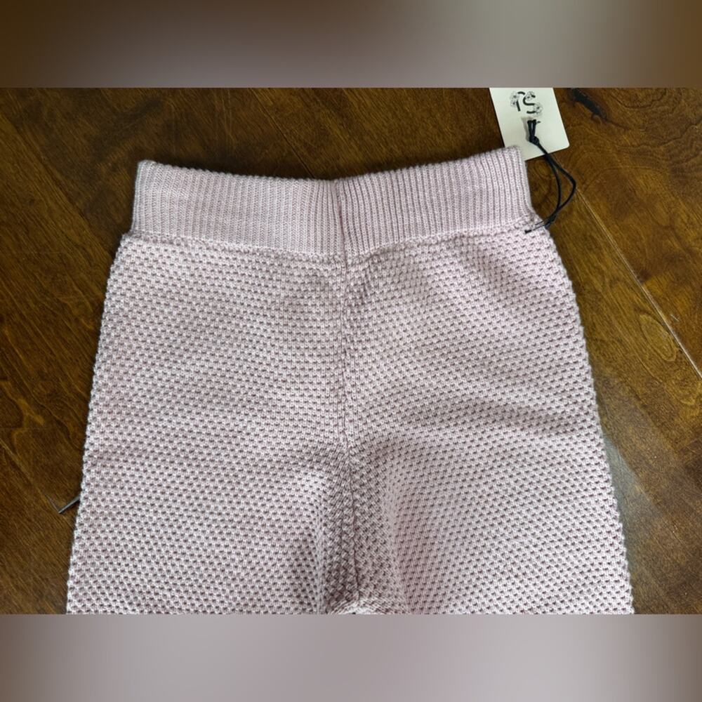 New Sincerely Jules Baby Pink Knit Sweater Pants Extra Small Women’s XS Flare - Picture 2 of 4